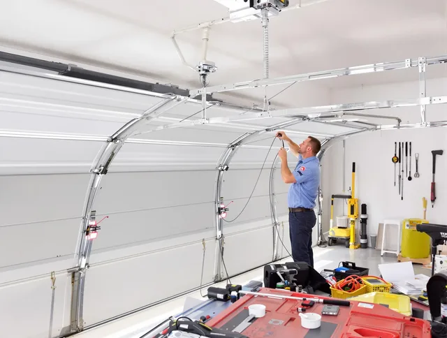 Garage door cable repair service by Cheshire Garage Door Repair in Cheshire