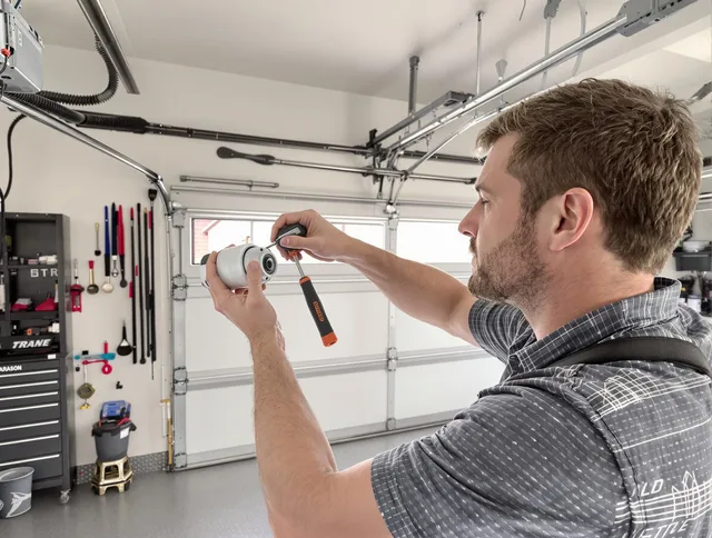 Garage door opener repair service by Cheshire Garage Door Repair in Cheshire