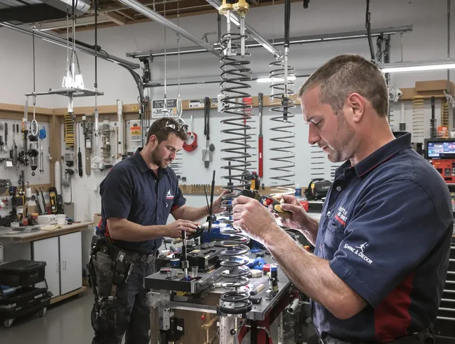 Garage door spring repair service by Cheshire Garage Door Repair in Cheshire
